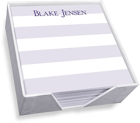Banded Memo Square with Holder by Embossed Graphics Banded Memo Square with Holder by Embossed Graphics