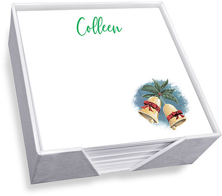 Holiday Bells Memo Square with Holder by Embossed Graphics Holiday Bells Memo Square with Holder by Embossed Graphics