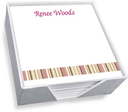 Kelly Stripes Memo Square by Embossed Graphics