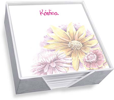 Watercolor Sunflowers Memo Square by Embossed Graphics Watercolor Sunflowers Memo Square by Embossed Graphics