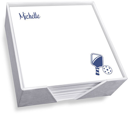Pickleball Memo Square with Holder by Embossed Graphics
