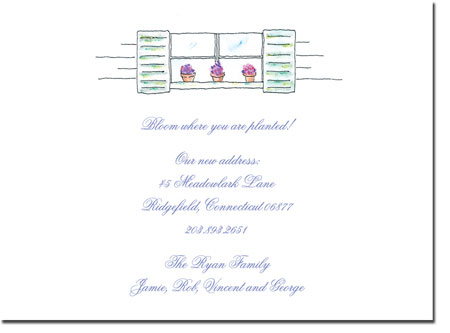 Blue Mug Designs Moving Cards - Window Sill Blue Mug Designs Moving Cards - Window Sill
