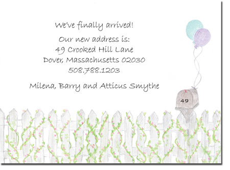 Blue Mug Designs Moving Cards - New Picket Fence Blue Mug Designs Moving Cards - New Picket Fence