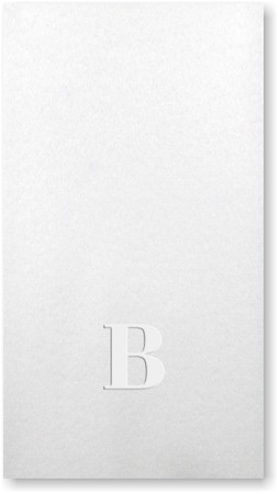 Blind-Embossed Linen-Like Guest Towels by Three Bees (Grand Initial)