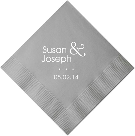 Personalized Napkins - Modern Wedding