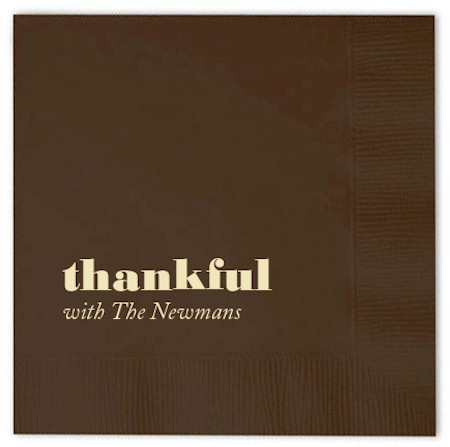 Personalized Napkins - Thankful