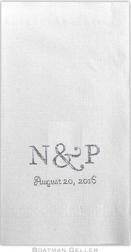 Boatman Geller - Linen-Like Personalized Guest Towels (2-Initials)