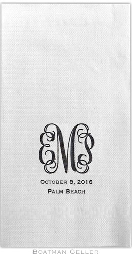 Boatman Geller - Linen-Like Personalized Guest Towels (Monogram)