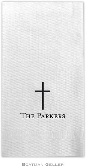 Boatman Geller - Linen-Like Personalized Guest Towels (Cross) Boatman Geller - Linen-Like Personalized Guest Towels (Cross)