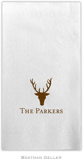 Boatman Geller - Linen-Like Personalized Guest Towels (Stag Antlers) Boatman Geller - Linen-Like Personalized Guest Towels (Stag Antlers)
