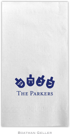 Boatman Geller - Linen-Like Personalized Guest Towels (Dreidels) Boatman Geller - Linen-Like Personalized Guest Towels (Dreidels)