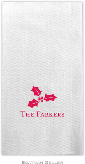 Boatman Geller - Linen-Like Personalized Guest Towels (Holly) Boatman Geller - Linen-Like Personalized Guest Towels (Holly)