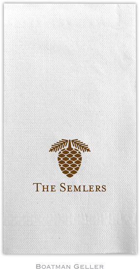Boatman Geller - Linen-Like Personalized Guest Towels (Pine Cone) Boatman Geller - Linen-Like Personalized Guest Towels (Pine Cone)