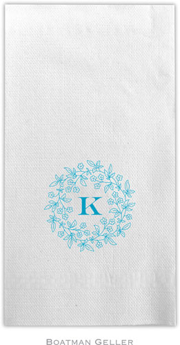 Boatman Geller - Linen-Like Personalized Guest Towels (Forget Me Not Floral Ring) Boatman Geller - Linen-Like Personalized Guest Towels (Forget Me Not Floral Ring)