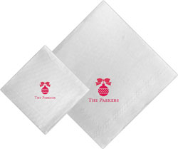 Boatman Geller - Linen-Like Personalized Beverage and Dinner Napkins (Ornament)