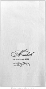 Boatman Geller - Linen-Like Personalized Guest Towels (Glyph)