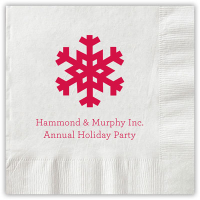 Boatman Geller - Letterpress Napkins (Solid Snowflake) Boatman Geller - Letterpress Napkins (Solid Snowflake)