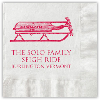 Boatman Geller - Letterpress Napkins (Sled) Boatman Geller - Letterpress Napkins (Sled)