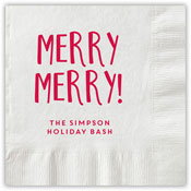 Boatman Geller - Letterpress Napkins (Merry Merry)
