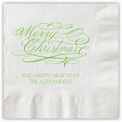 Boatman Geller - Letterpress Napkins (Merry Christmas Script)