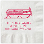 Boatman Geller - Letterpress Napkins (Sled)