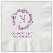 Boatman Geller - Letterpress Napkins (Initial Wreath)