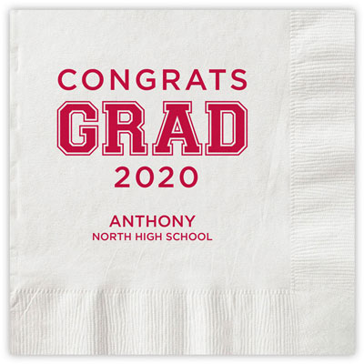 Letterpress Napkins by Boatman Geller (Congrats Grad) Letterpress Napkins by Boatman Geller (Congrats Grad)