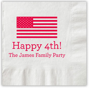 Letterpress Napkins by Boatman Geller (Happy Flag)