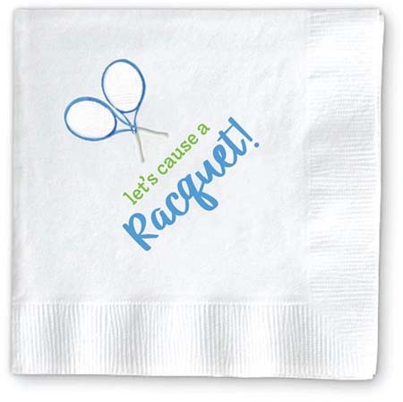 Cocktail Napkins by Donovan Designs (Let's Cause a Raquet)