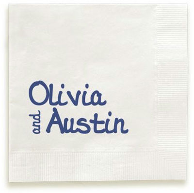 Luxe Personalized 3-Ply Napkins by Embossed Graphics Luxe Personalized 3-Ply Napkins by Embossed Graphics
