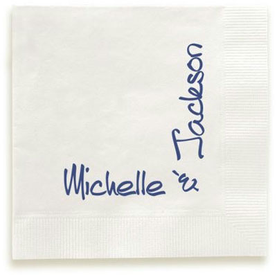 Blissful Personalized 3-Ply Napkins by Embossed Graphics Blissful Personalized 3-Ply Napkins by Embossed Graphics