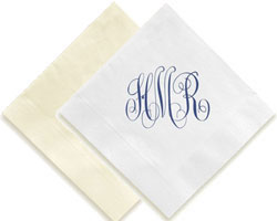 Delavan Monogram Personalized 3-Ply Napkins by Embossed Graphics