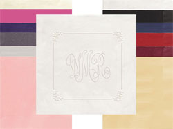 Delavan Framed Monogram Personalized 3-Ply Napkins by Embossed Graphics