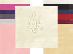 Roberta Monogram Personalized 3-Ply Napkins by Embossed Graphics