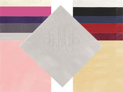 Elise Monogram Personalized 3-Ply Napkins by Embossed Graphics
