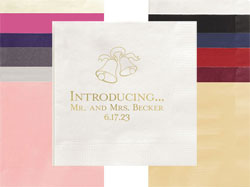 Wedding Bells Personalized 3-Ply Napkins by Embossed Graphics