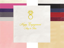 Wedding Ring Personalized 3-Ply Napkins by Embossed Graphics