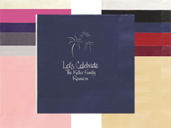 Palm Trees Personalized 3-Ply Napkins by Embossed Graphics
