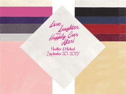 Love, Laughter and Happily Ever After Personalized 3-Ply Napkins by Embossed Graphics