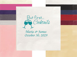 First Comes Love Personalized 3-Ply Napkins by Embossed Graphics