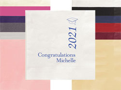 Pomp and Circumstance Personalized 3-Ply Napkins by Embossed Graphics