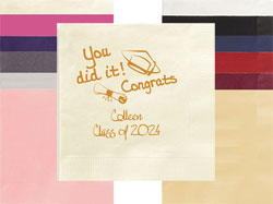 You Did It Personalized 3-Ply Napkins by Embossed Graphics