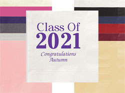 Congrats Graduate Personalized 3-Ply Napkins by Embossed Graphics
