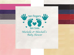 Ten Fingers and Toes Personalized 3-Ply Napkins by Embossed Graphics