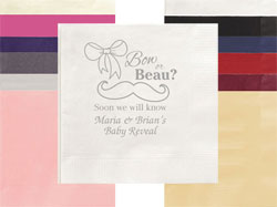 Bow or Beau Personalized 3-Ply Napkins by Embossed Graphics