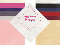 Birthday Confetti Personalized 3-Ply Napkins by Embossed Graphics