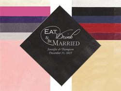 Wedded Bliss Personalized 3-Ply Napkins by Embossed Graphics