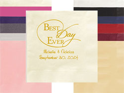 Best Day Ever Personalized 3-Ply Napkins by Embossed Graphics