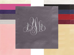 Elise Monogram Personalized 3-Ply Napkins by Embossed Graphics