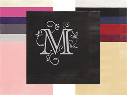 Flourishing Meadow Initial Personalized 3-Ply Napkins by Embossed Graphics